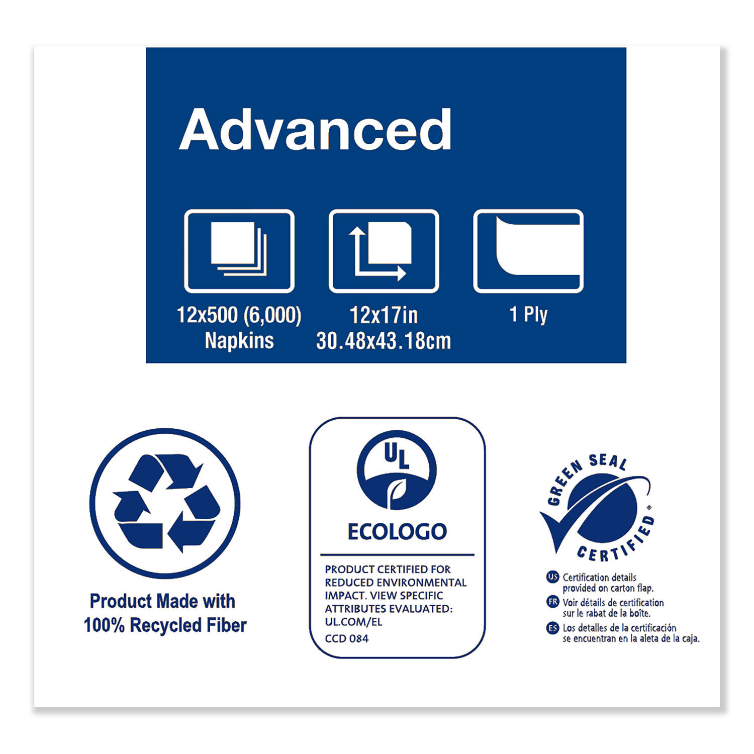 Advanced Masterfold Dispenser Napkin by Torkandreg; TRKD806E