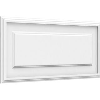 Ekena Millwork 58 in. x 28 in. x 12 in. Legacy Raised Panel White PVC Decorative Wall Panel WALP28X12X062LEG