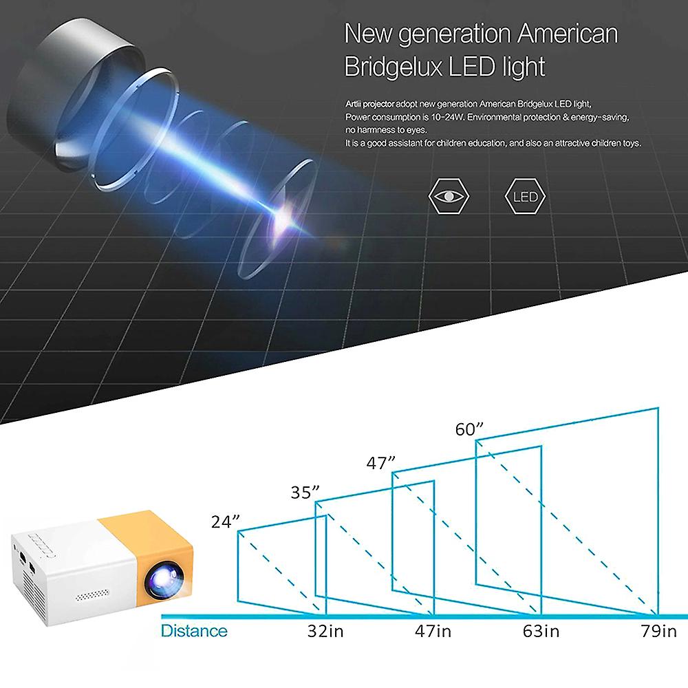 Yg300 Mini Projector Audio Yg-300 Hd Usb Mini Projector Support 1080p Home Media Player Home Theater Cinema Warm White