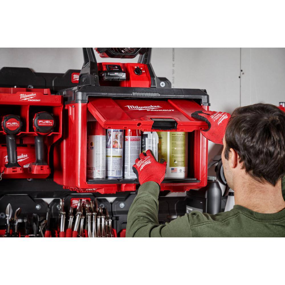 Milwaukee 48-22-8445 Packout 19.5 in. W x 14.7 in. H x 14.5 in. D Cabinet in Red (1-Piece)