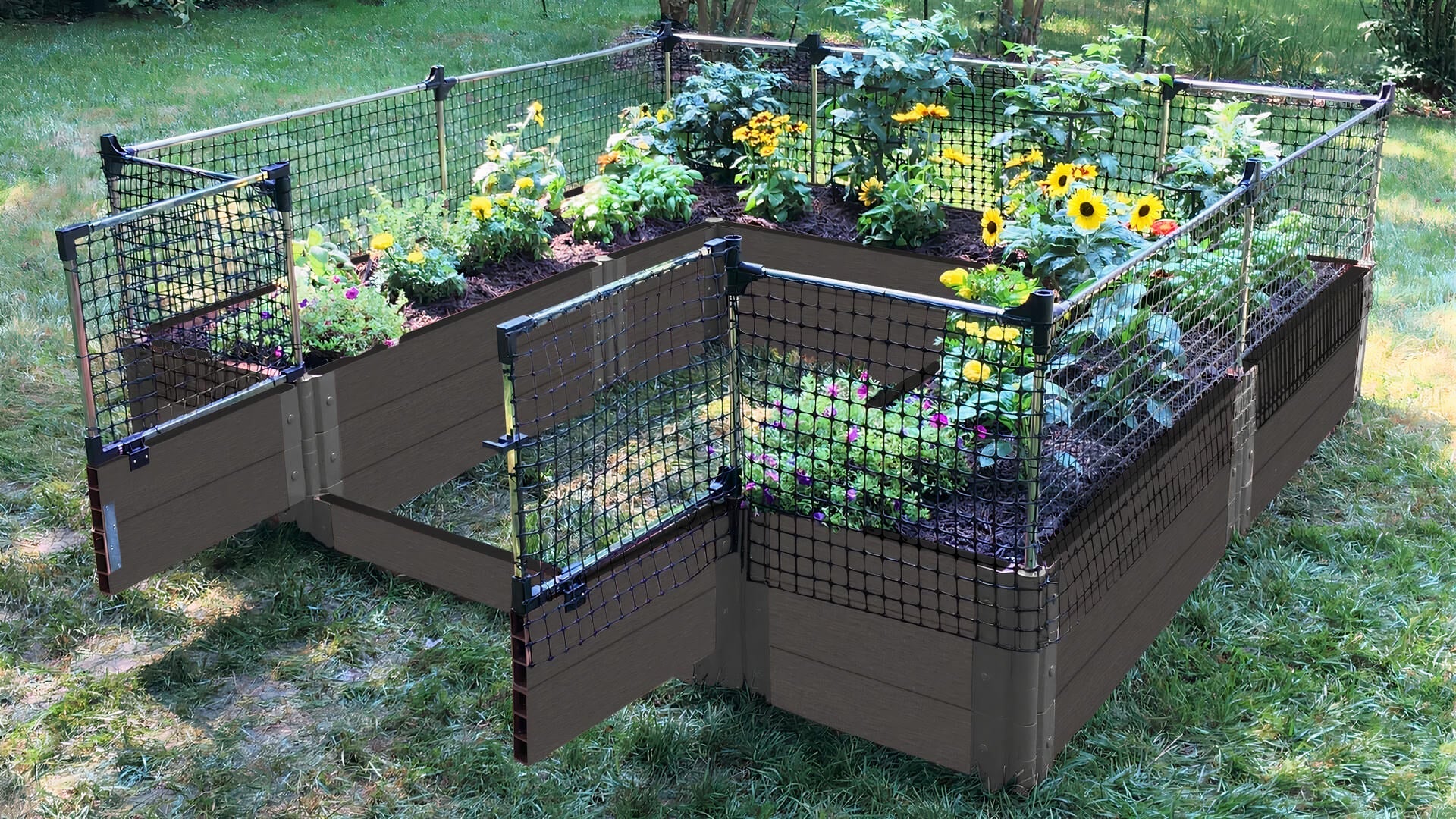 Walk-In 'Alamo' 8' x 8' Animal Barrier Raised Garden Bed - 2