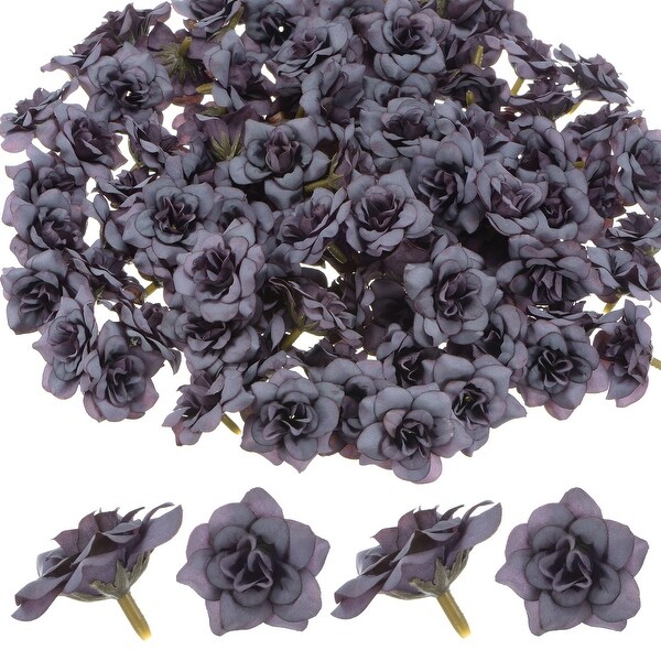 100Pack Artificial Roses Heads，Silk Fake Rose Head for Bouquet