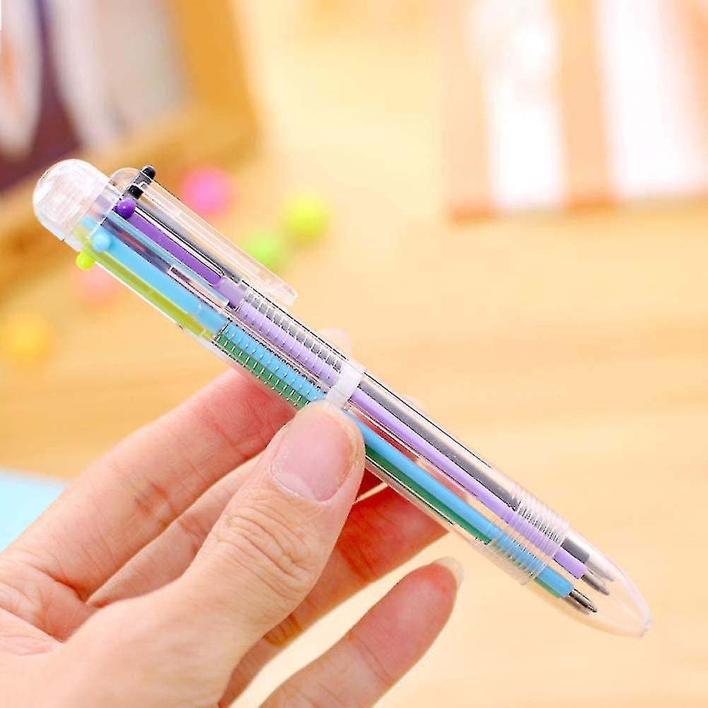 12 Pack 0.5mm 6-in-1 Multicolor Ballpoint Pen 6 Colors Retractable Ballpoint Pens (12 Pack)