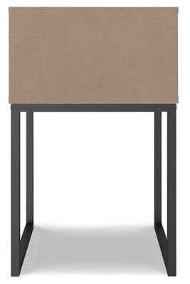 Signature Design by Ashley Neilsville Industrial 1 Drawer Nightstand, Light Brown