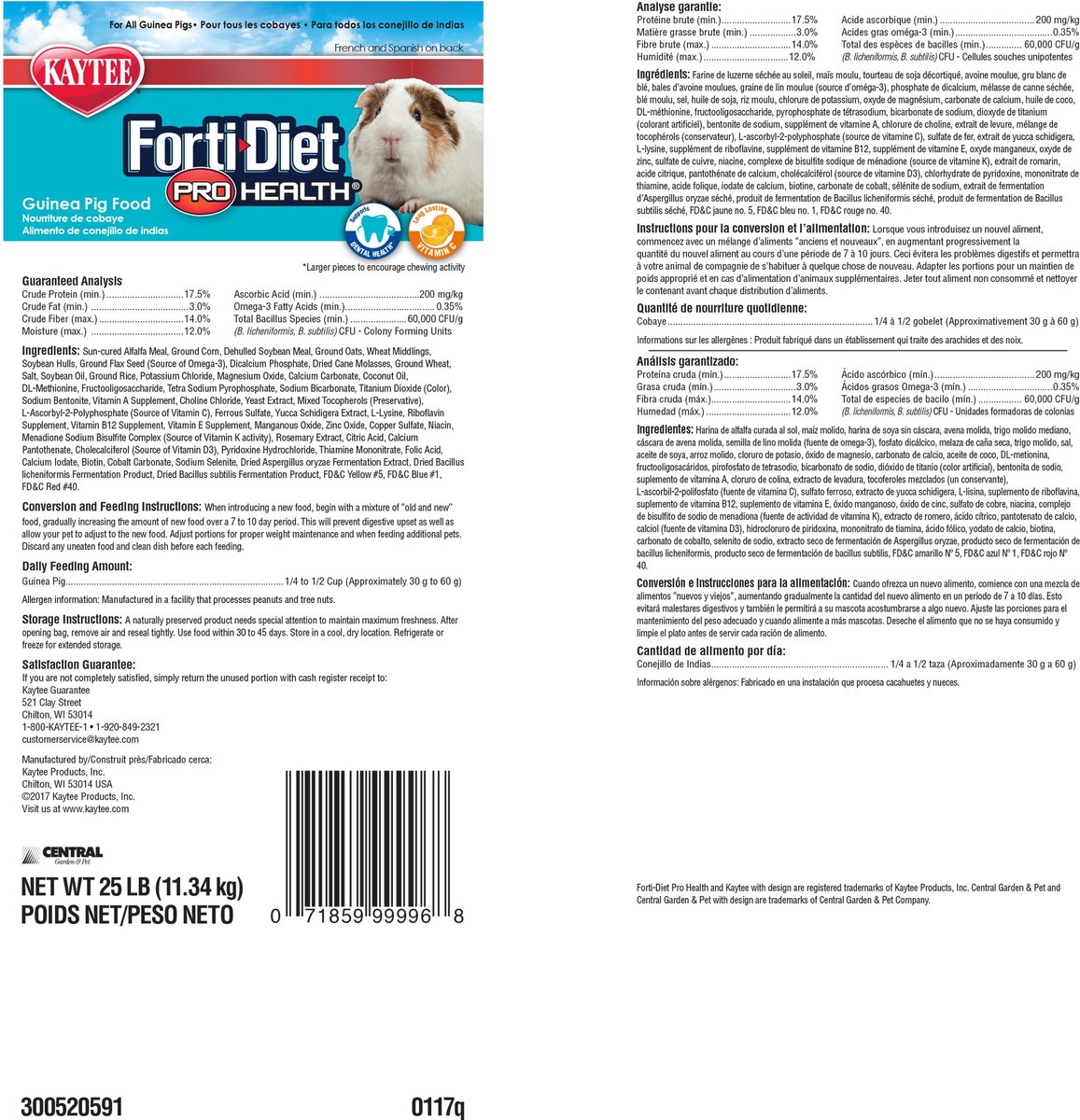 Kaytee Forti-Diet Pro Health Guinea Pig Food