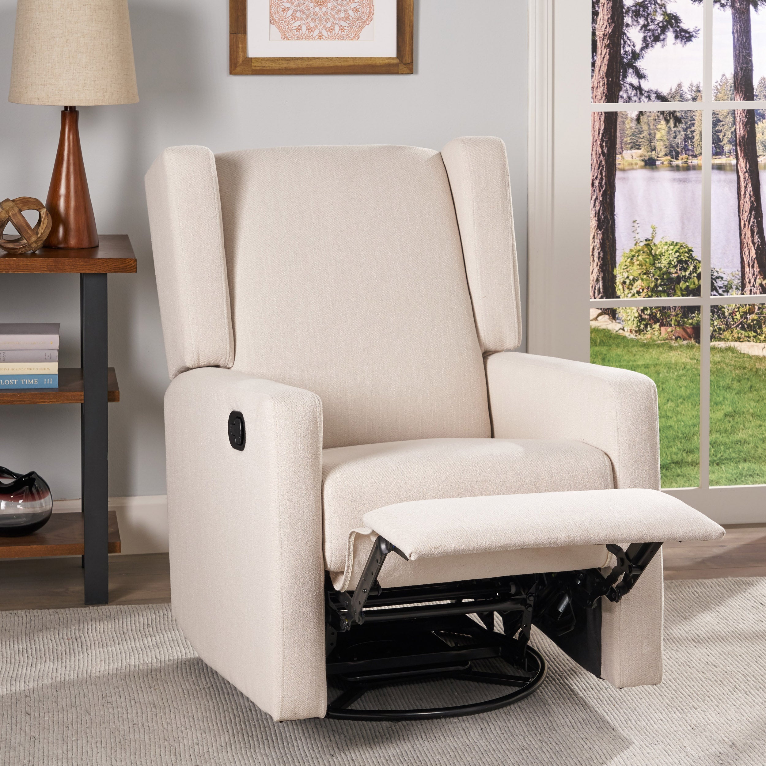 Wafa Upholstered Swivel Recliner