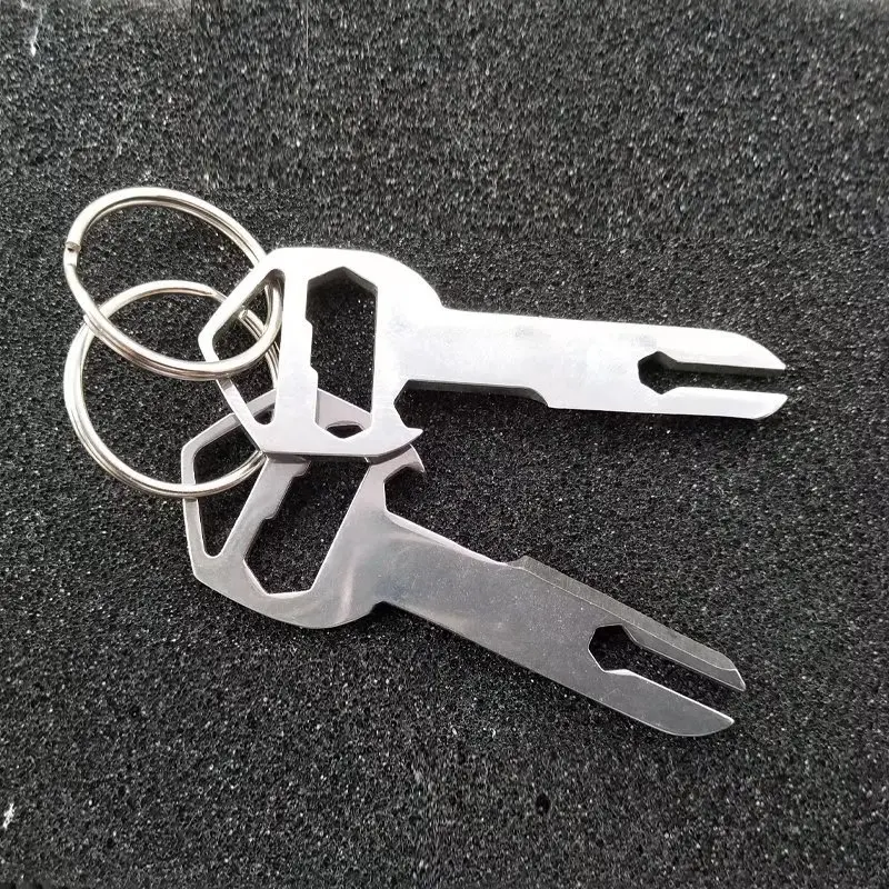 EDC Gear Portable Stainless Steel Keychain Key Tool Pendant Wrench Bottle Opener Mini Unpacking knife Outdoor Multi tool