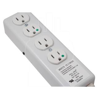 AC WORKS 15FT 15A 143 MedicalHospital Grade Power Strip with 4 Outlets MD203-15D