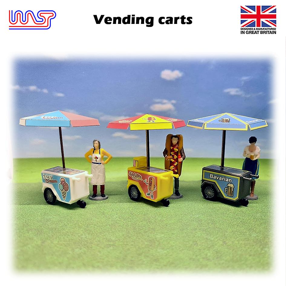 Slot Car Trackside Scenery Hot Dog Vending Cart 1:32 Scale WASP