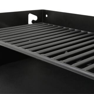 Ultra Play 3-12 in. Rotating Pedestal Commercial Park Charcoal Grill with Post in Black 620-3