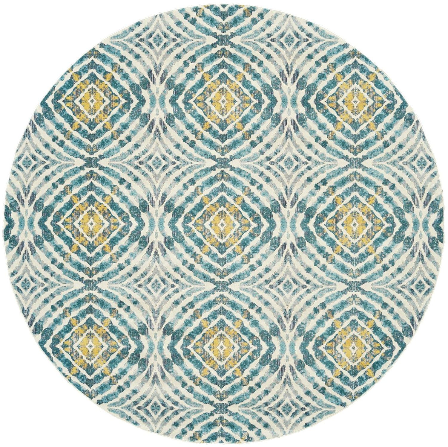 Arsene Blue and Yellow Rug by BD Fine