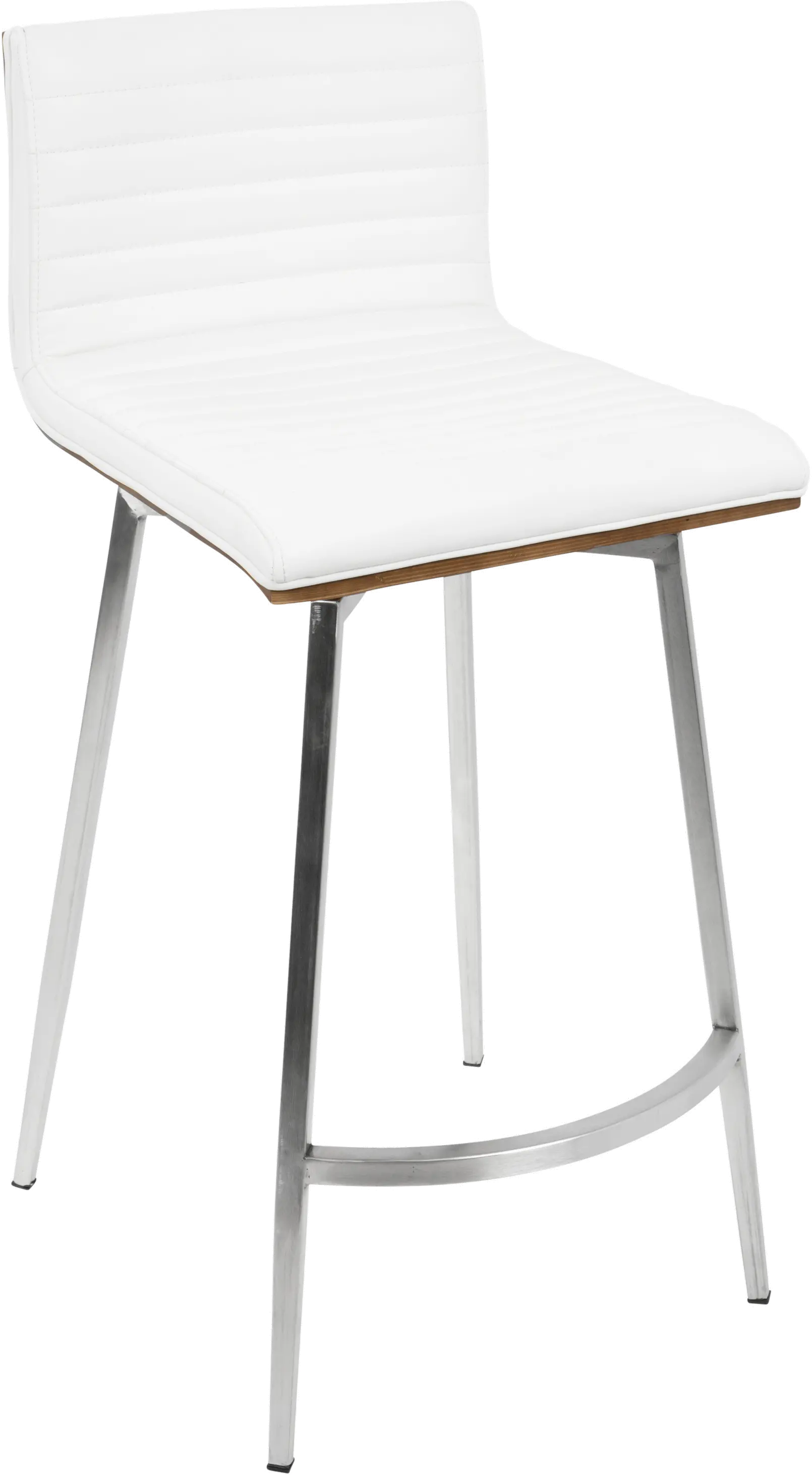 Contemporary White Swivel Counter Height Stool (Set of 2) - Mason