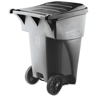 Rubbermaid Commercial Products Brute 95 Gal. Gray Polyethylene Rollout Heavy-Duty Waste Container RCP9W22GY