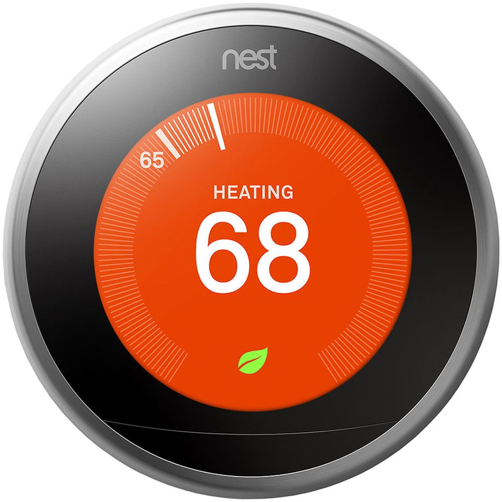 Google Nest Learning Smart Thermostat 3rd Generation， Stainless Steel