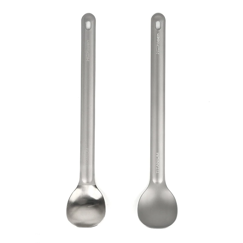 Ti53 High Quality Food Grade Titanium Spoon Dinnerware for Outdoor Camping   Hiking