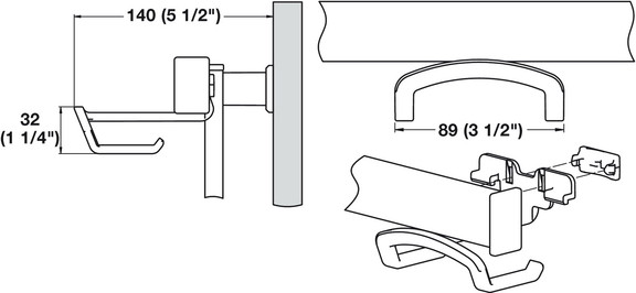 Hafele Shoe Hook  TAG Symphony Wall Mount System