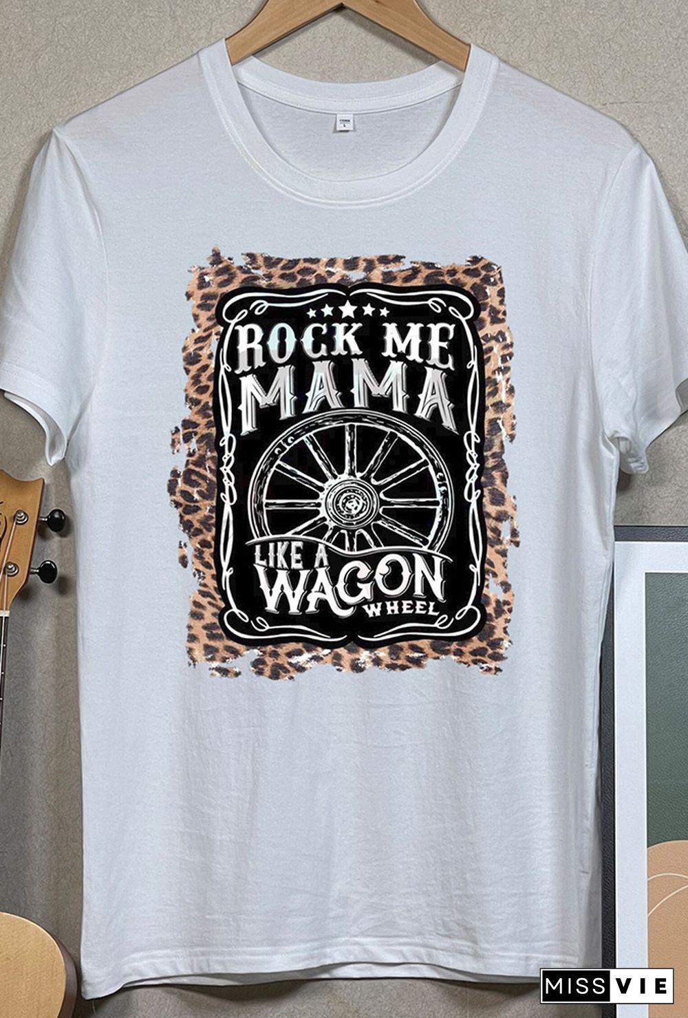 Rock Me MaMa Printed Tees for Women Wholesale Short Sleeve T shirts Top