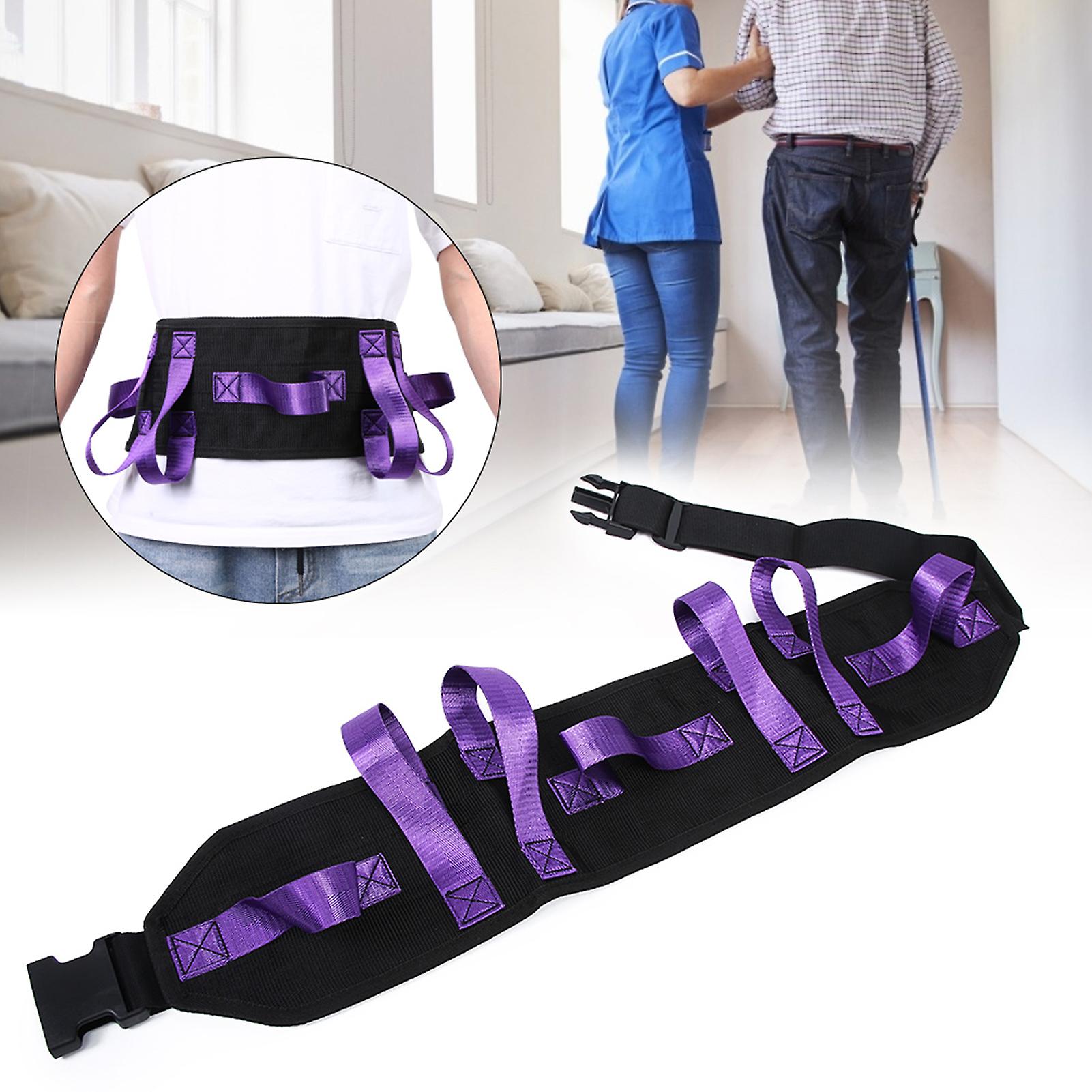 Elderly Waist Traction Belt Patient Walking Moving Transfer Nursing Safety Assist Beltpurple