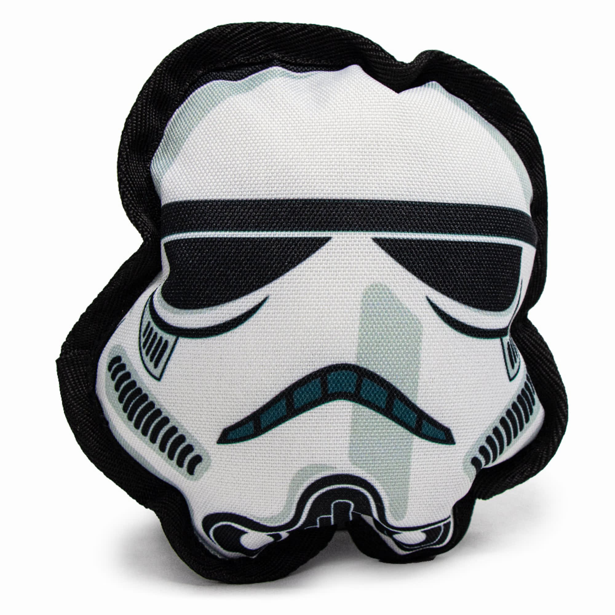 Buckle-Down Star Wars Ballistic Stormtrooper Head Plush Squeaker Dog Toy， Small