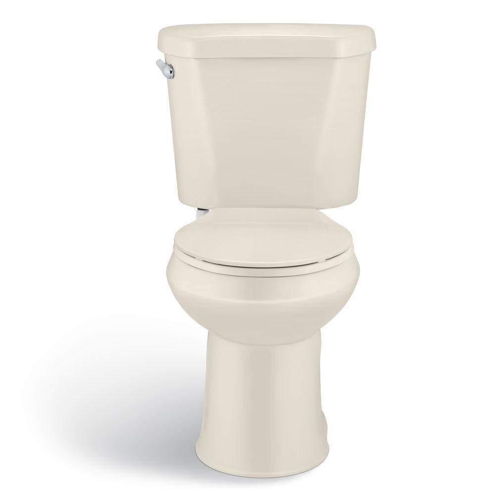 Glacier Bay 2-piece 1.28 GPF High Efficiency Single Flush Elongated Toilet in Bone N2428E-BNE