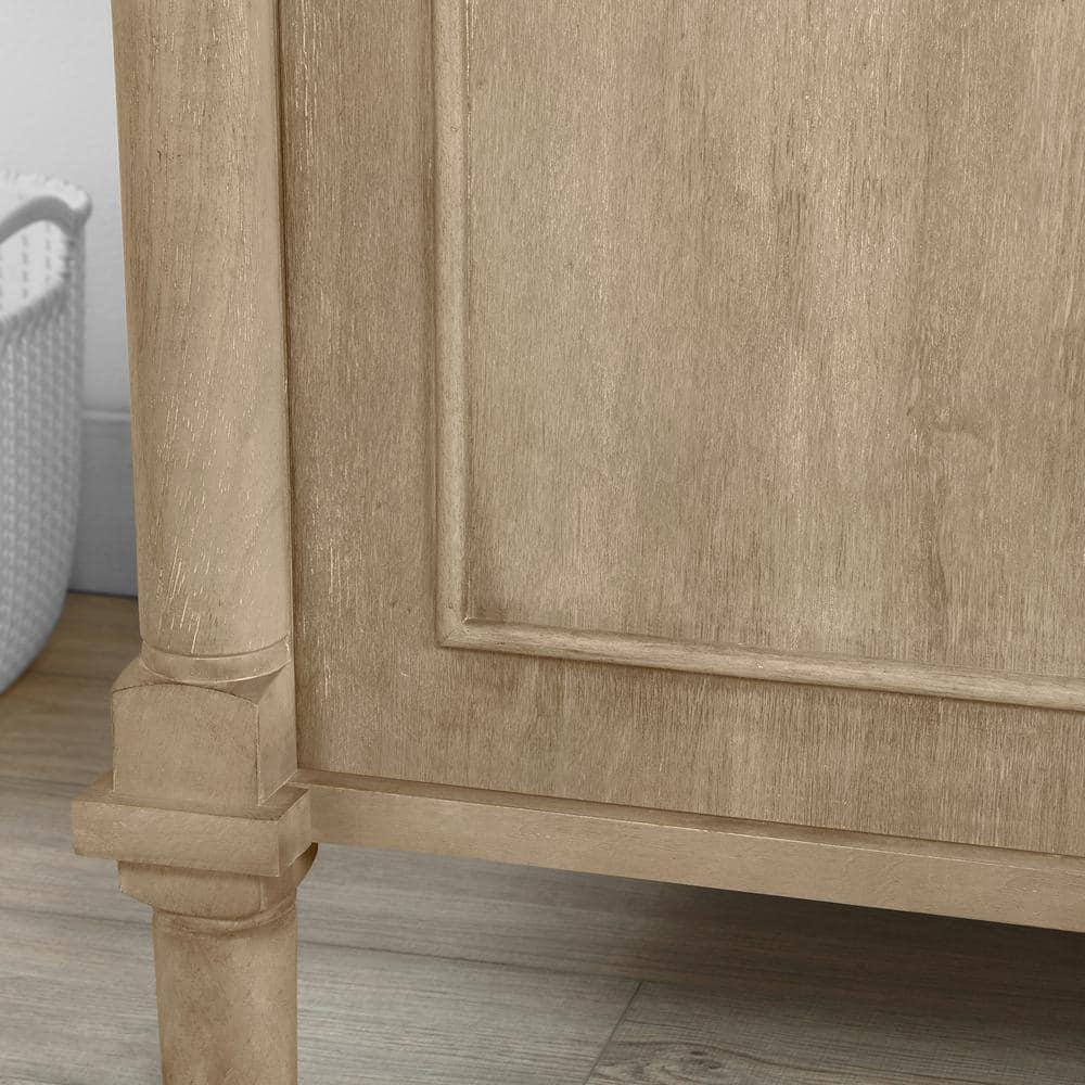 Home Decorators Collection Aberdeen 30 in x 22 in D x 345 in H Bath Vanity in Antique Oak with White Carrara Marble Top