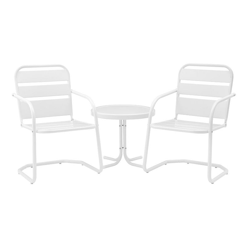 Crosley Brighton Outdoor Metal Arm Chair and Table 3-Piece Set