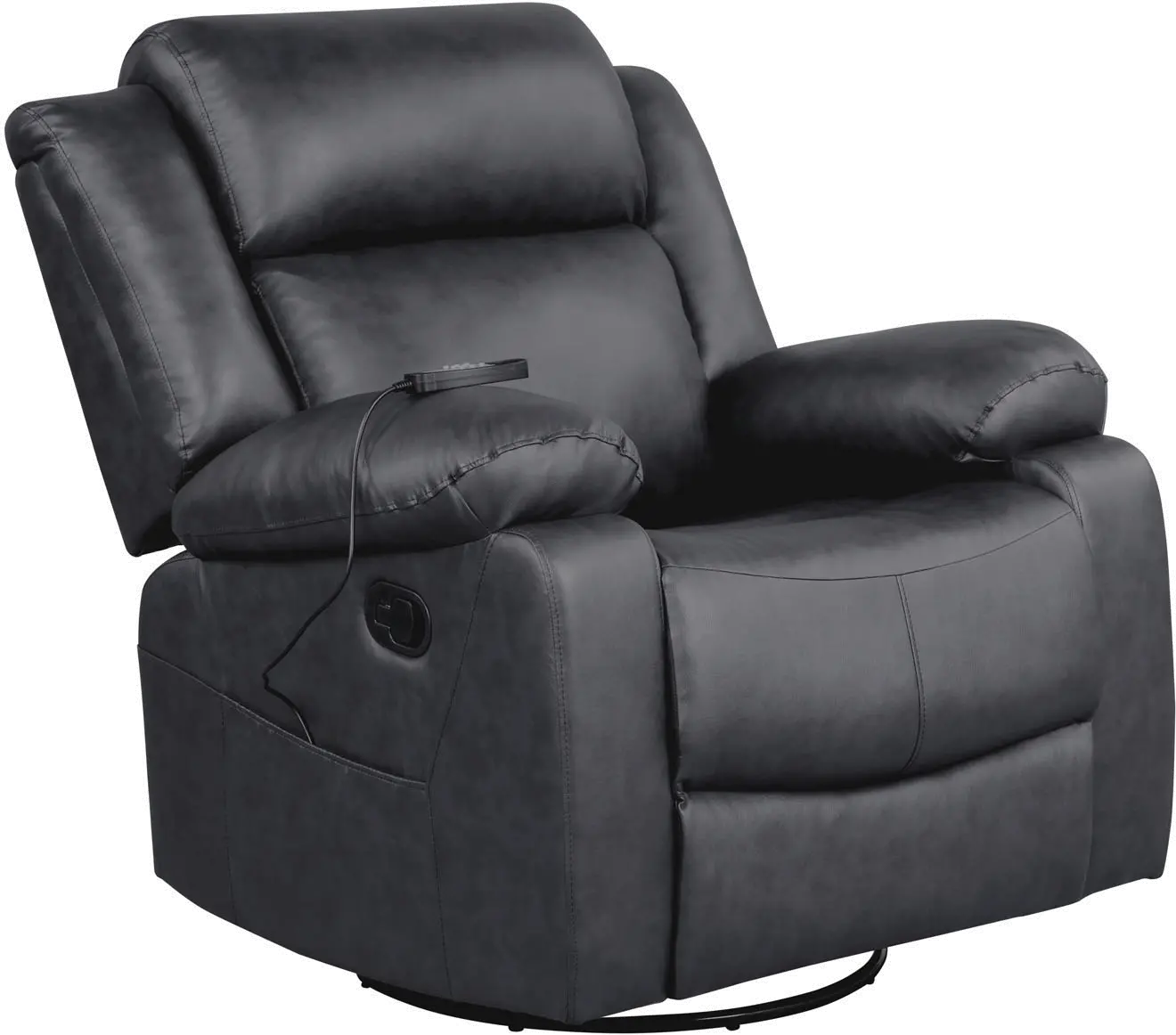 Diane Black Swivel Recliner