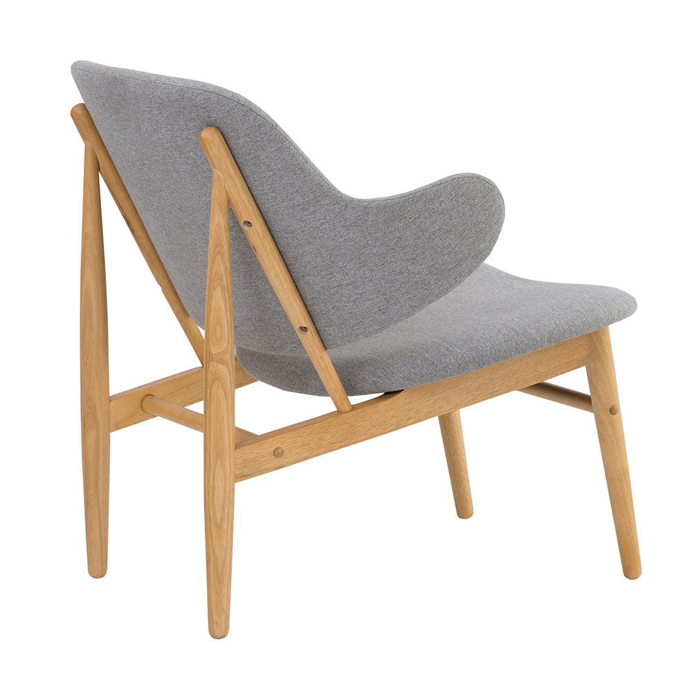 VERONIC Lounge Chair - Natural & Light Grey