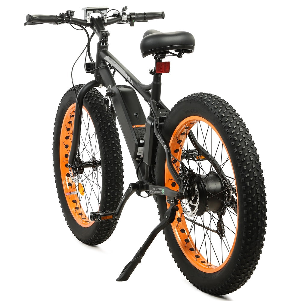 Ecotric Cheetah All Terrain Anti-Skid Fat Tire Beach Snow Electric Bike w/ 500W Brushless Motor For Long Lifespan, Dual Disk Brakes For Safety and Powerful Braking