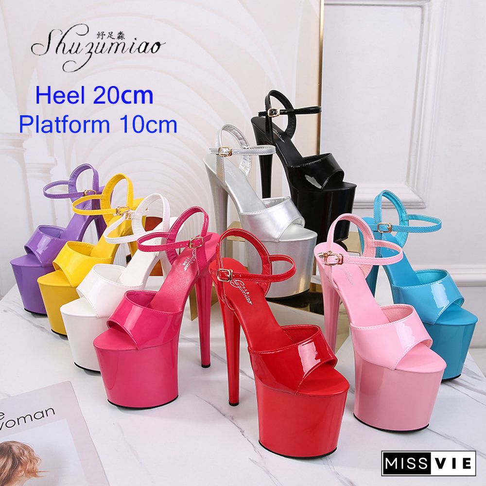 Pole Dance Shoes Stripper High Heels Women Sexy Show Shoes Sandals Party Club 13 15 17 CM Platform High-heeled Shoes Wedding New