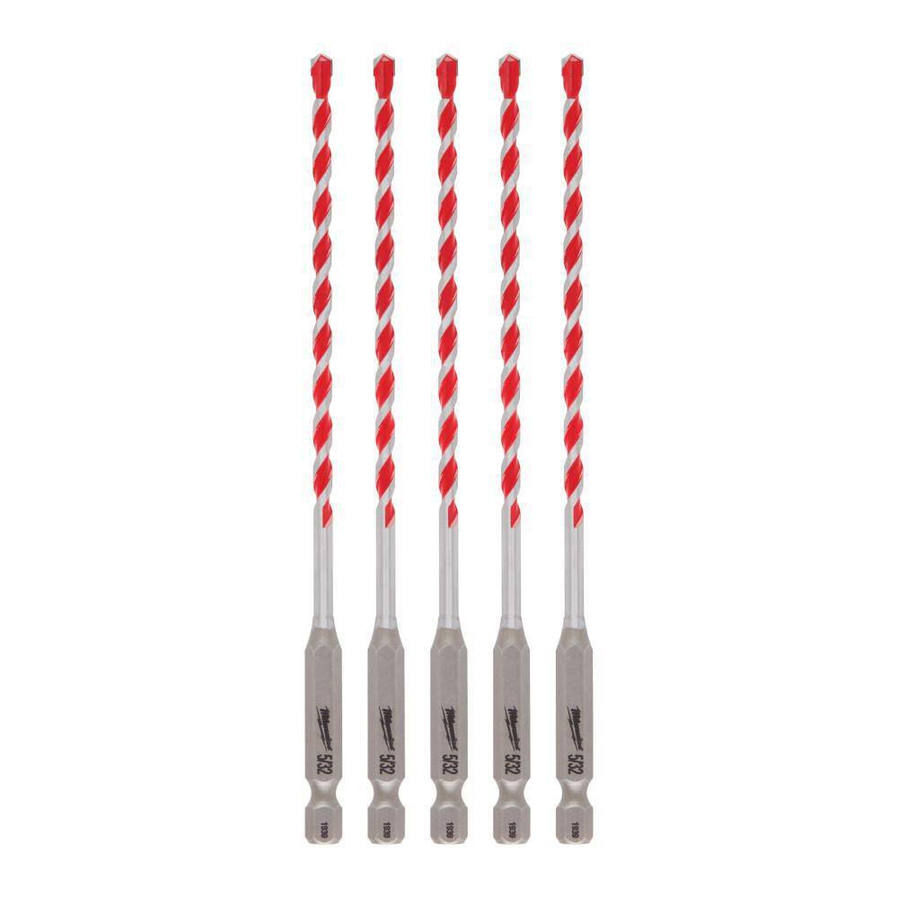 MW 532 in. SHOCKWAVE Carbide Hammer Drill Bits (5-Pack) 48-20-9155