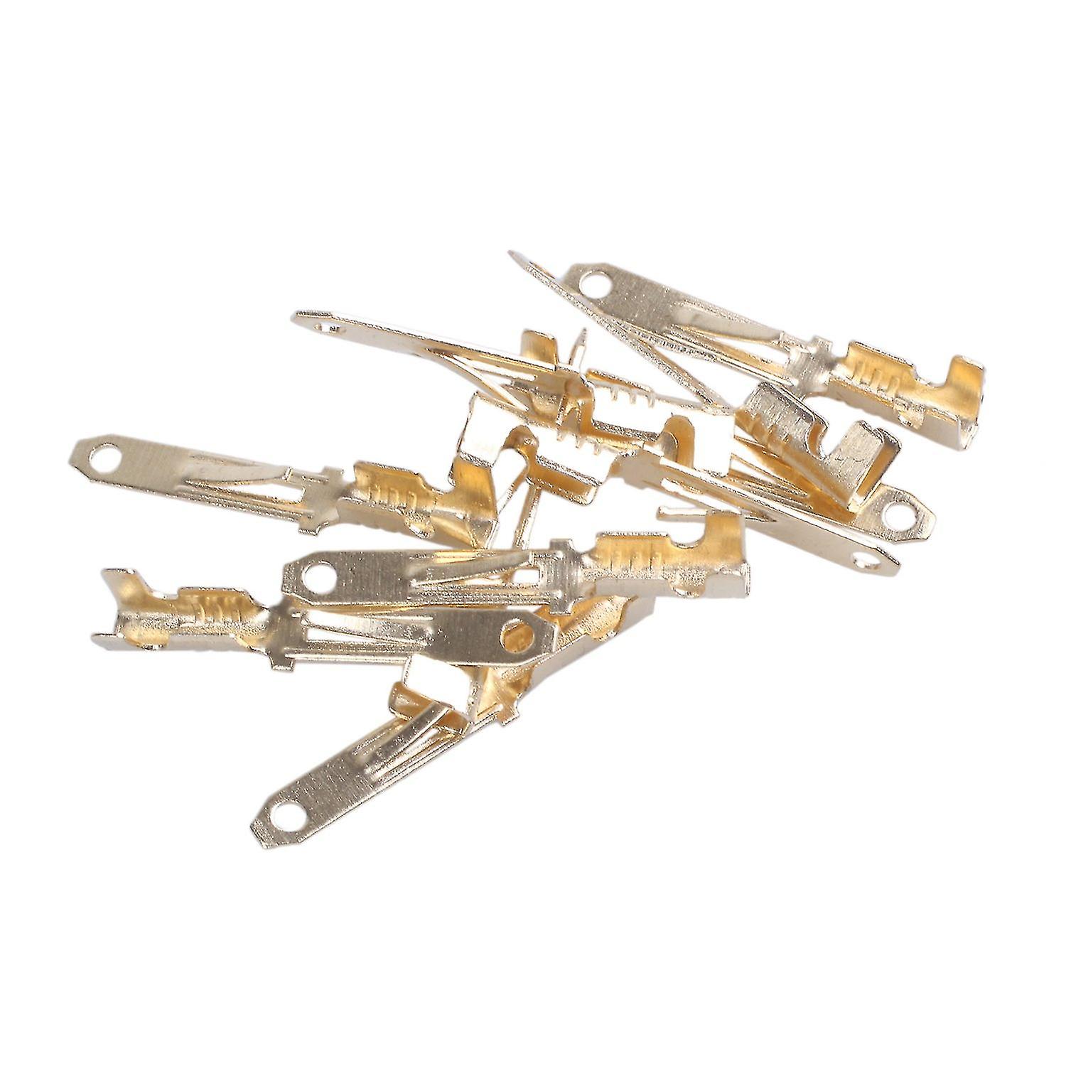 Male Spade Crimp Terminals Wiring Connectors， 2.8 Mm， Gold Tone， 10 Piece