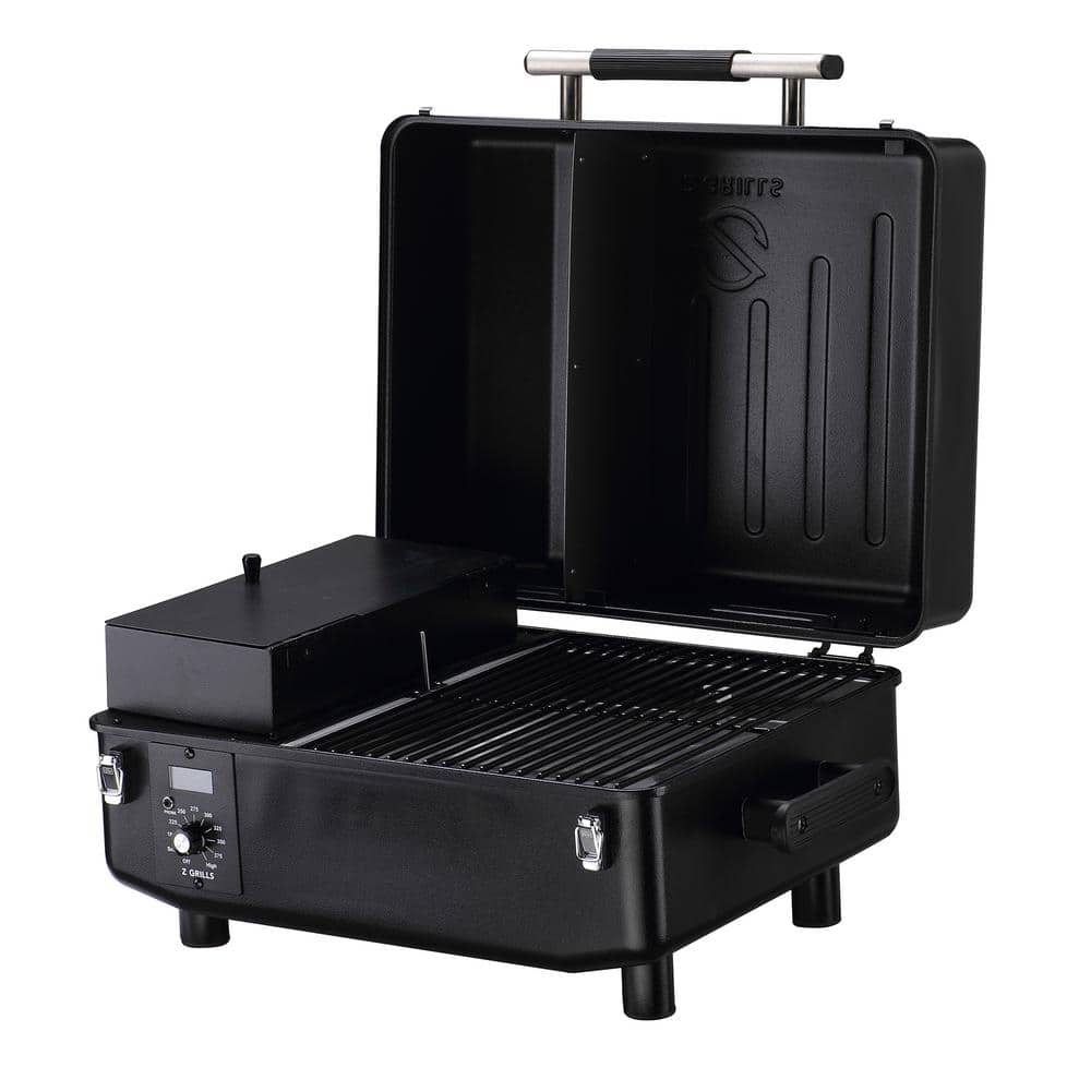 Z GRILLS 202 sq. in. Portable Pellet Grill & Electric Smoker Camping BBQ Combo with Auto Temperature Control in Black ZPG 200A