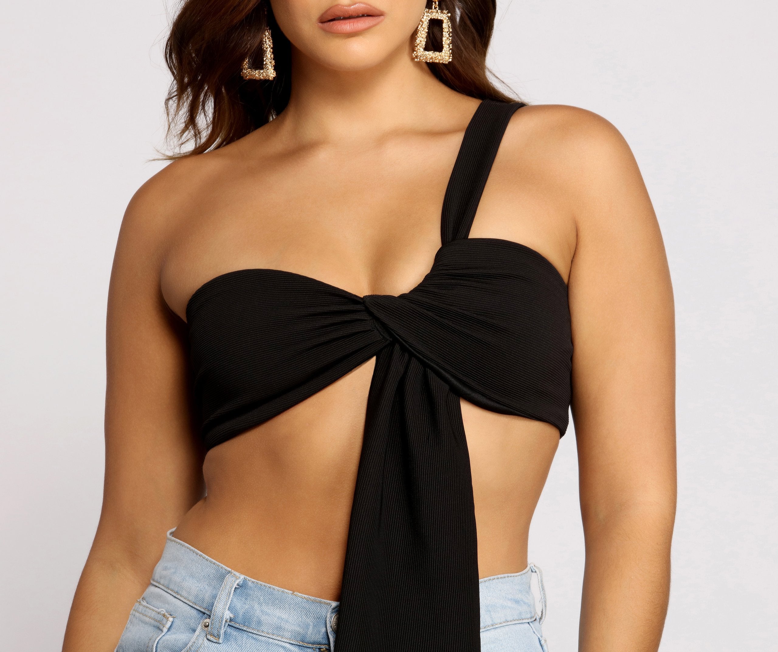 Major Babe One Shoulder Crop Top