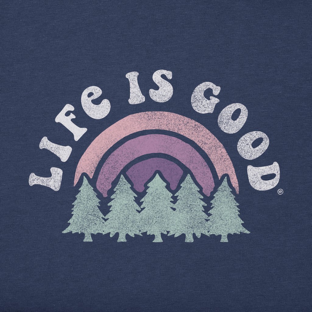 Life Is Good  Women's Rainbow Forest Long Sleeve Crusher-LITE Tee