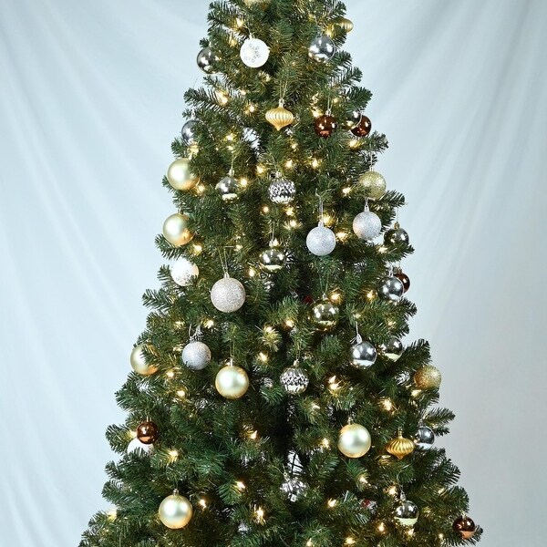 PVC Round Tip Green Christmas Tree (with Lights)