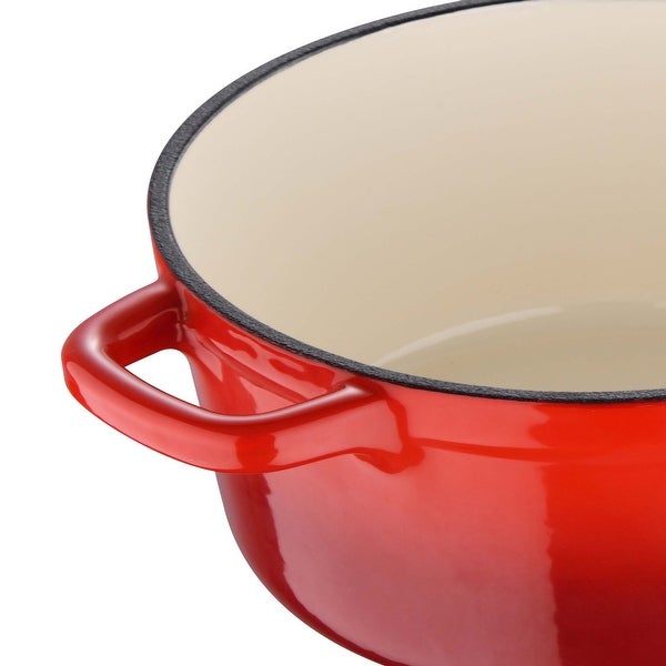 2 Qt Enamel Cast Iron Dutch Oven with Self-Basting Lid and Ombre Design