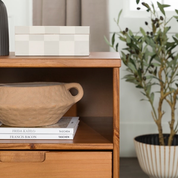 Middlebrook Mid-Century Solid Wood 1-Drawer Side Table