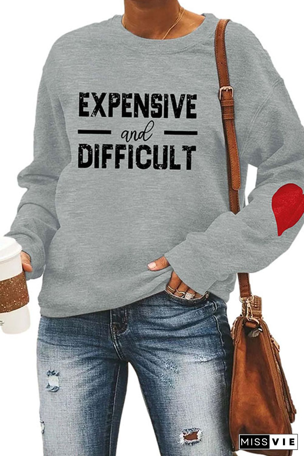 Expensive and Difficult,Valentines Day Classic Crew Sweatshirt Wholesale