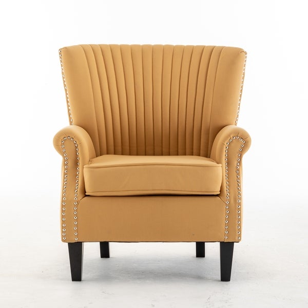 Accent Chair Wingback Chair Tufted Armchair with Padded Seat