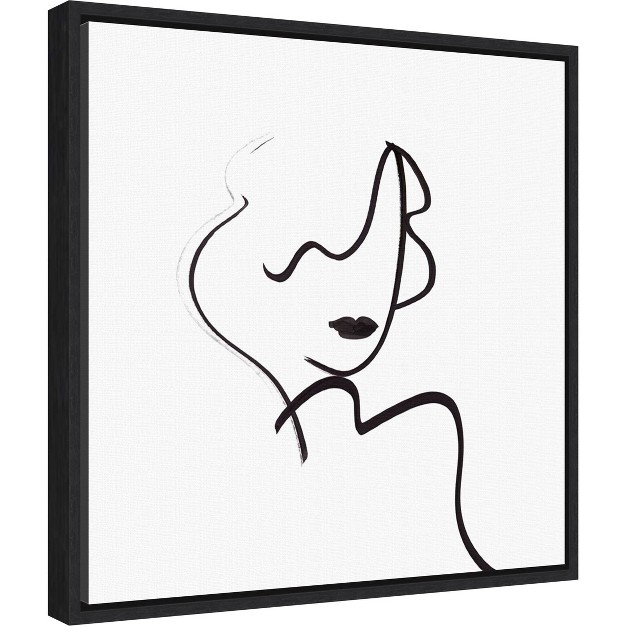 X 16 quot Muser I Woman By Isabelle Z Framed Canvas Wall Art Black Amanti Art