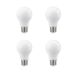 EcoSmart 60-Watt Equivalent A19 Dimmable ENERGY STAR Frosted Filament LED Light Bulb Daylight (4-Pack) B8A19A60WESQD03