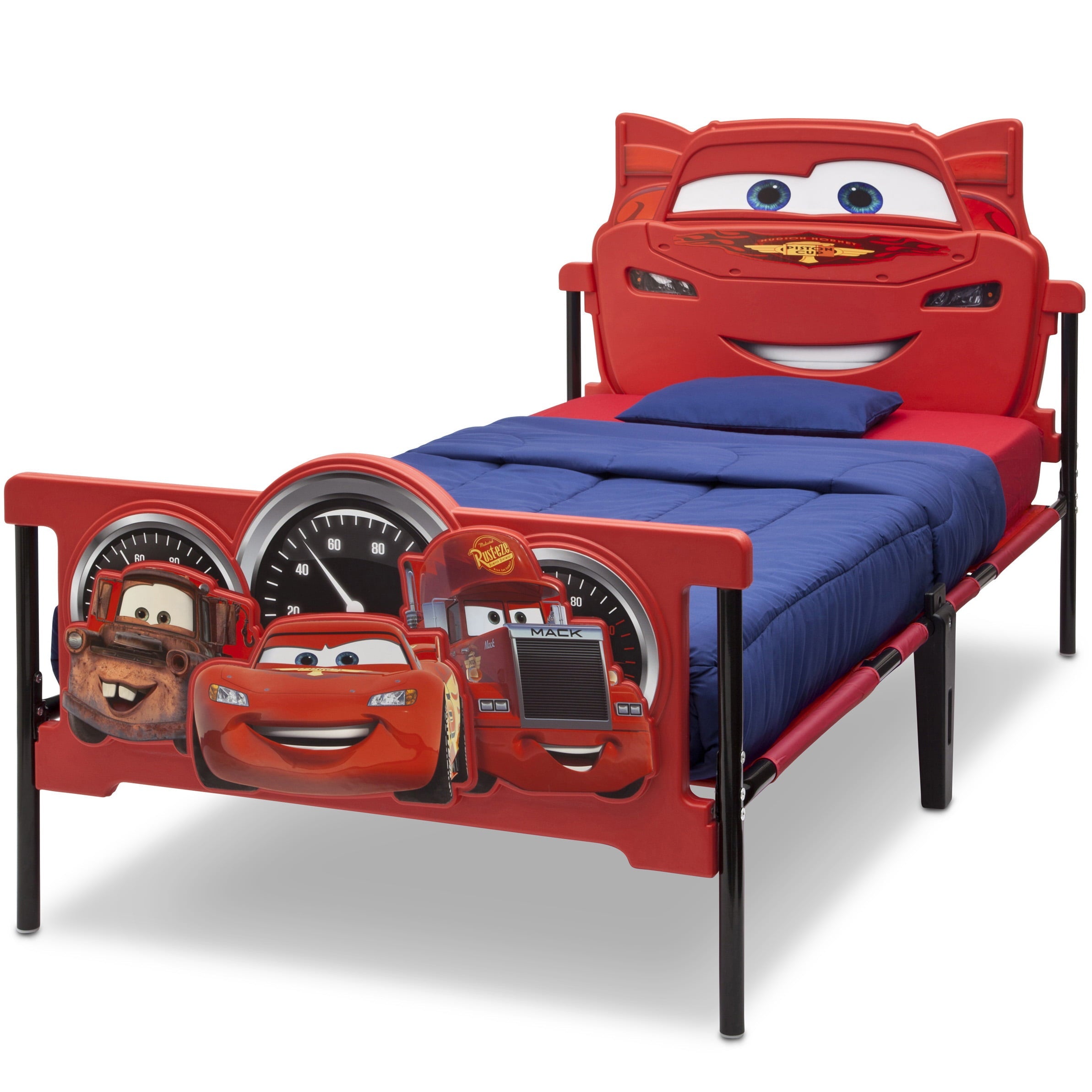 Disney/Pixar Cars Plastic 3D-Footboard Twin Bed by Delta Children