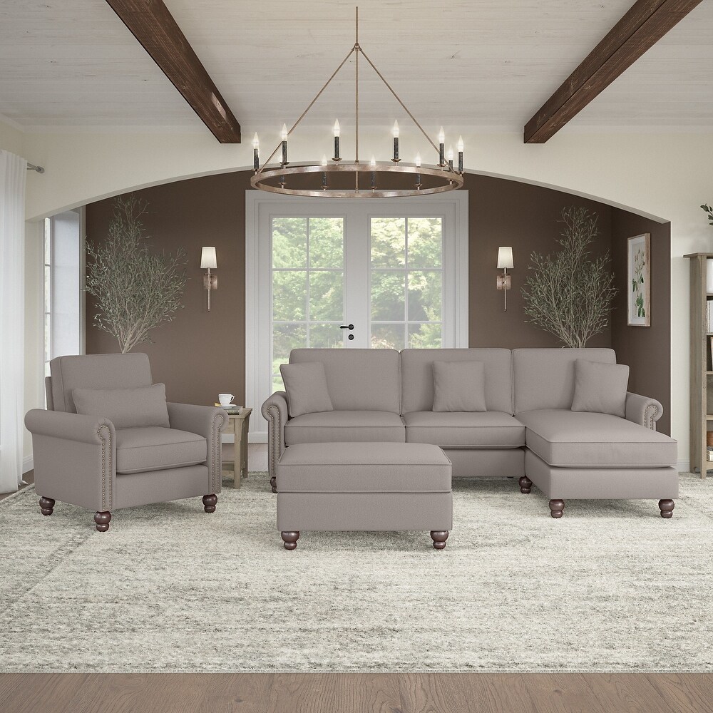 Coventry 102W Sectional Couch and Living Room Set by Bush Furniture