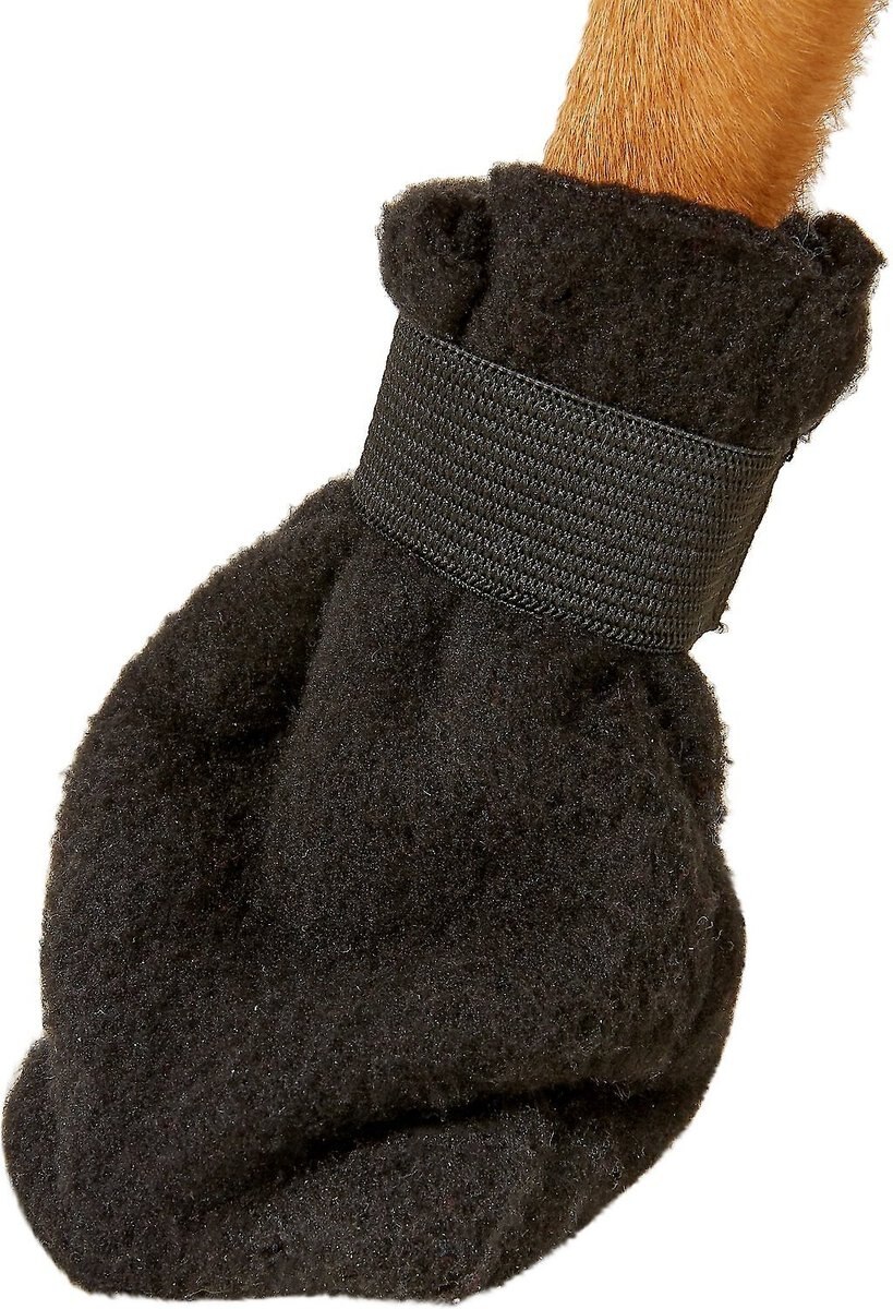 Ethical Pet Fashion Lookin' Good Fleece Boots， Black Arctic， 4 count