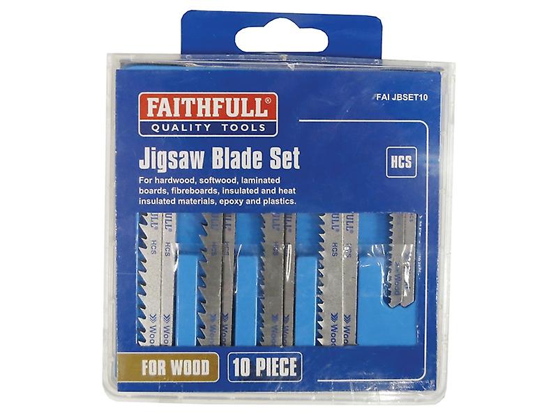 Faithfull Jigsaw Blade Set of 10 Assorted FAIJBSET10