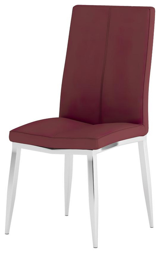 Curved Back Side Chair    Set Of 4  Red   Contemporary   Dining Chairs   by BisonOffice  Houzz