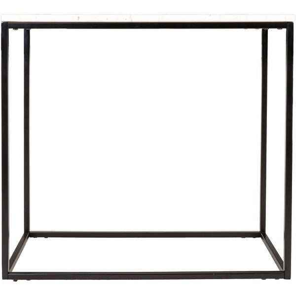 Cumo Modern Rectangular Mixed Material Frame End Table - 24