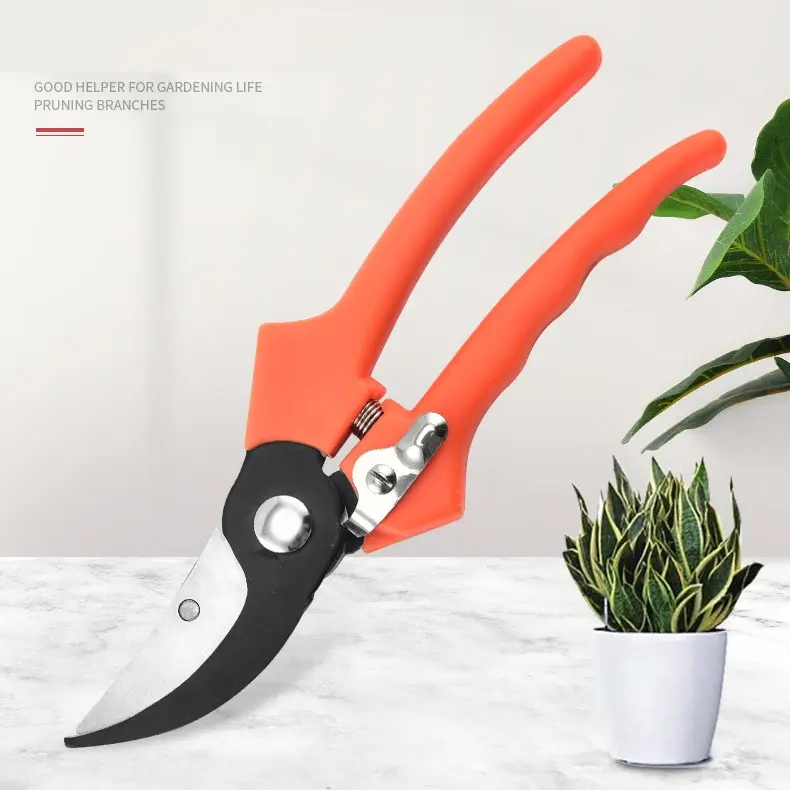 Durable garden scissors soft feeling handle trimming scissors hand pruner shears with SK5 blade