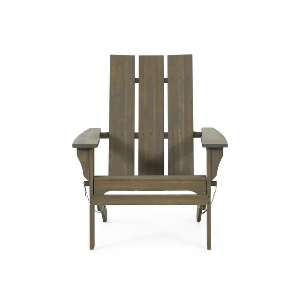 Zuma Outdoor Contemporary Acacia Wood Foldable Adirondack Chair by Christopher Knight Home